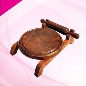 Wooden Chakla Belan Set with Stand